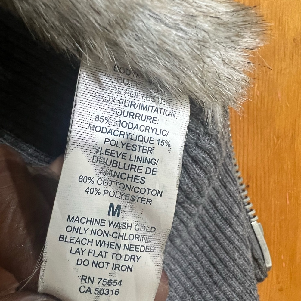 Vintage Abercrombie & Fitch fur lined double zipper hoodie jacket - Picture 4 of 6